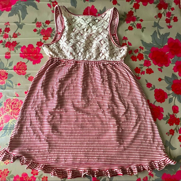 Lace trim striped dress - Picture 2 of 6